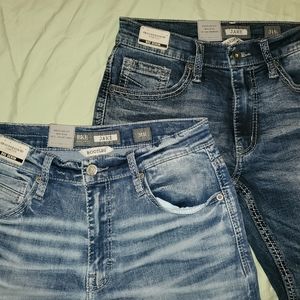 Jeans (2 pairs) Buckle Jake 31R Straight & Bootleg